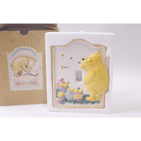 Classic Winnie the Pooh, Switch Plate, Ceramic, Nursery Decor, ~ 250910-WH 1353 - Picture 2 of 3